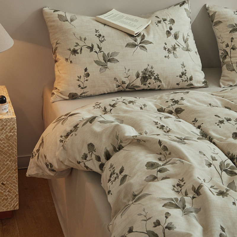 Todo el algodón otoño invierno doble hilo espesado cuatro piezas Xinjiang colcha de algodón de lana larga una cama de algodón puro cuatro piezas