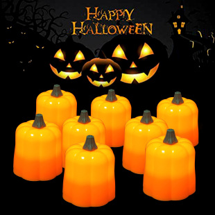 Halloween Pumpkin Light Tea Wax Amazon Cross Border Thanksgiving Holiday Party Decoration Pumpkin Light LED Candle Light