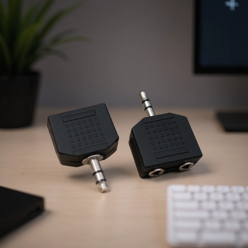 3.5立体声情侣插 3.5一分二音频转接头 3.5一公转两母