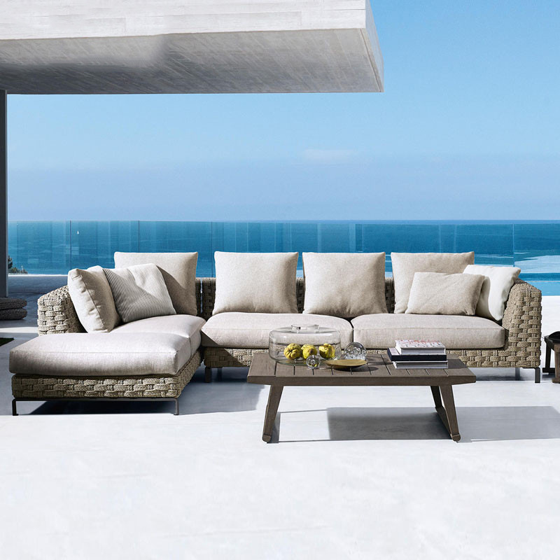 Southeast Asian and South Asian villa furniture style sofa, rattan weaving, homestay, pastoral handmade rattan chair, courtyard leisure set, indoor use