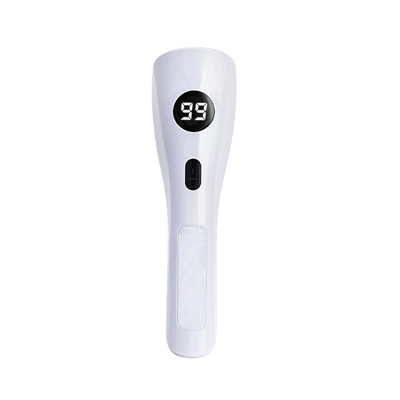 UV fənərlər with 6 red and purple light - white-handheld-nail-lamp