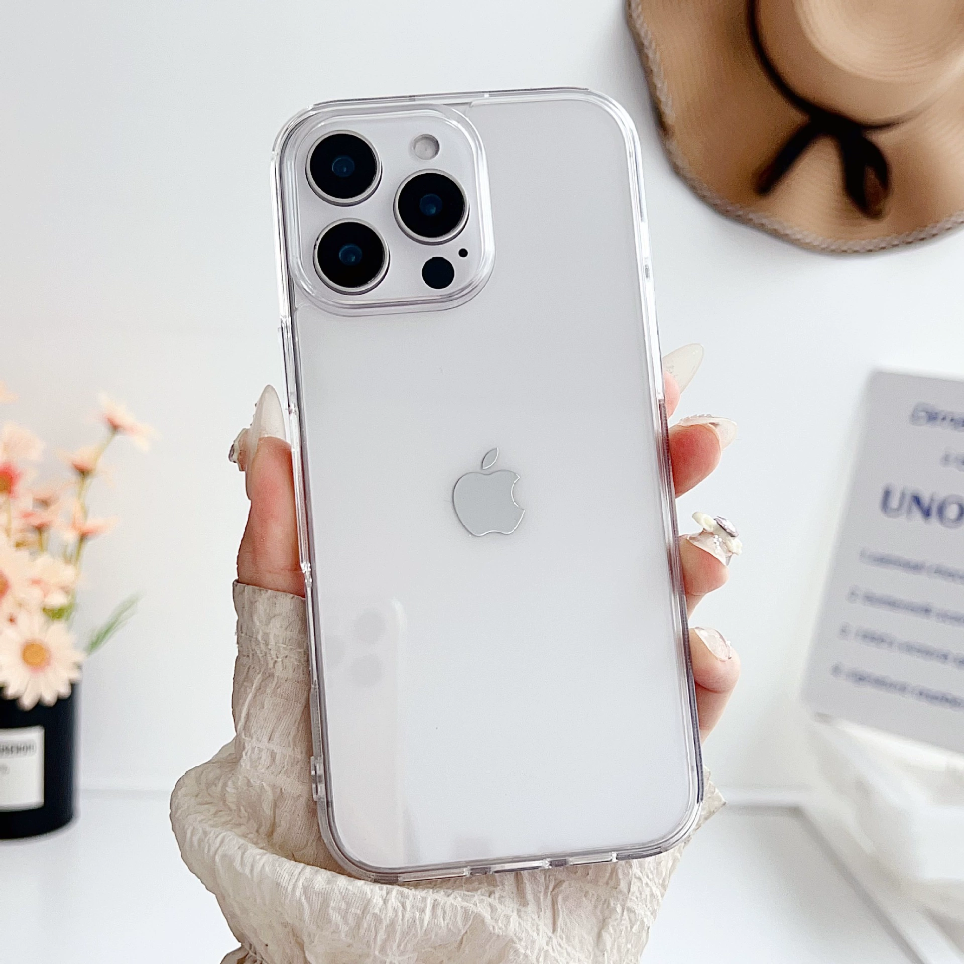 Совместимый акриловый чехол для телефона, iPhone 15 Pro