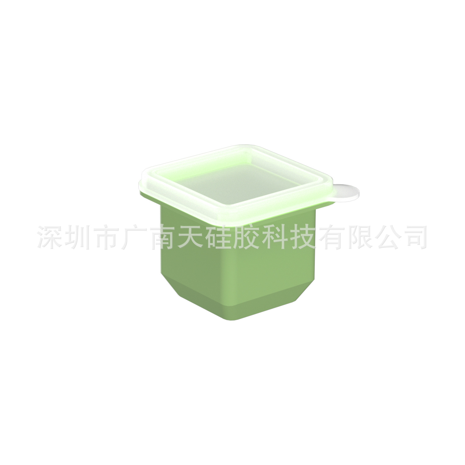 New 1 grid bean green-[Platinum thickened organic silicone]