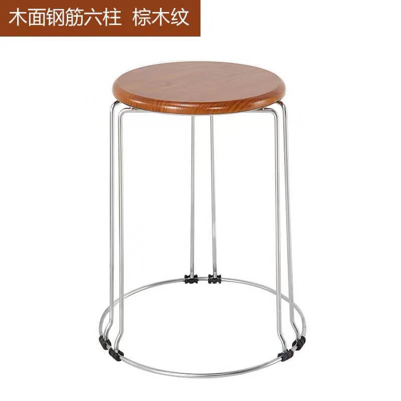 45cm 높은 6열 갈색 나뭇결 표면