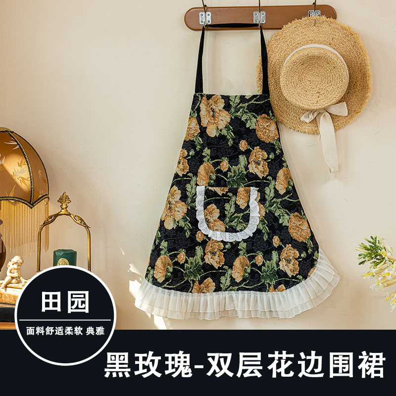 블랙 로즈--여성용 앞치마 72*83cm