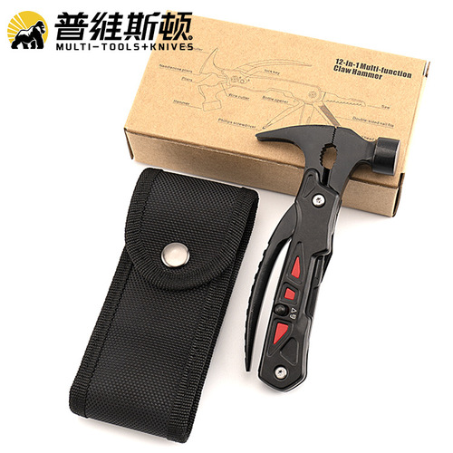 Outdoor stainless steel multifunctional claw hammer, portable camping pliers and hammer, survival outdoor combination tool manufacturer wholesale