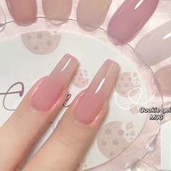 2024年新款百搭白開水冰透裸色指甲油膠流行顯白果凍色美甲店專用