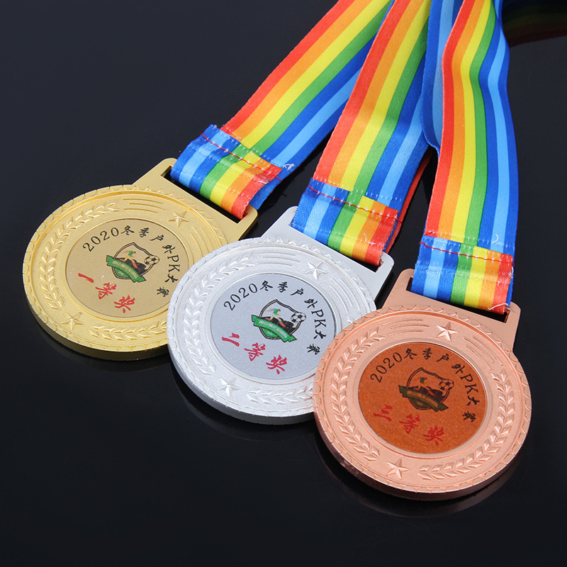Medallas metálicas creativas al por mayor para eventos, competiciones deportivas escolares, medallas personalizadas, medallas de bronce metálicas.