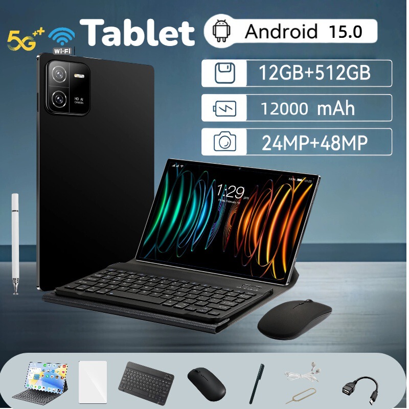 2026 Cross-Border Hot-Selling 10.1 Tablet Computer Pad6 Smart Notebook in Stock with Russian Keyboard 512g