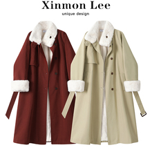 XinmonLee感超好看大衣风衣外套加绒冬季女新款厚棉服派克服