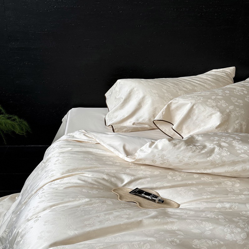 Chinese-Style 100S Long-Staple Cotton Jacquard Bedding Four-Piece Set Silky and Delicate Quilt Cover Bed Sheetss High-End Bedding