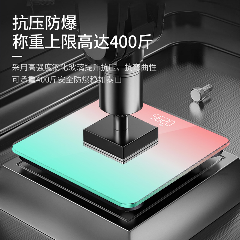 Báscula corporal inteligente Bluetooth, báscula electrónica recargable, precisa, para medición de grasa corporal y peso