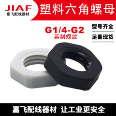 ナイロンプラスチック六角ナットg1/2ロックメス4分/6分/1インチネジ並メスdn15/20/25 g3/4