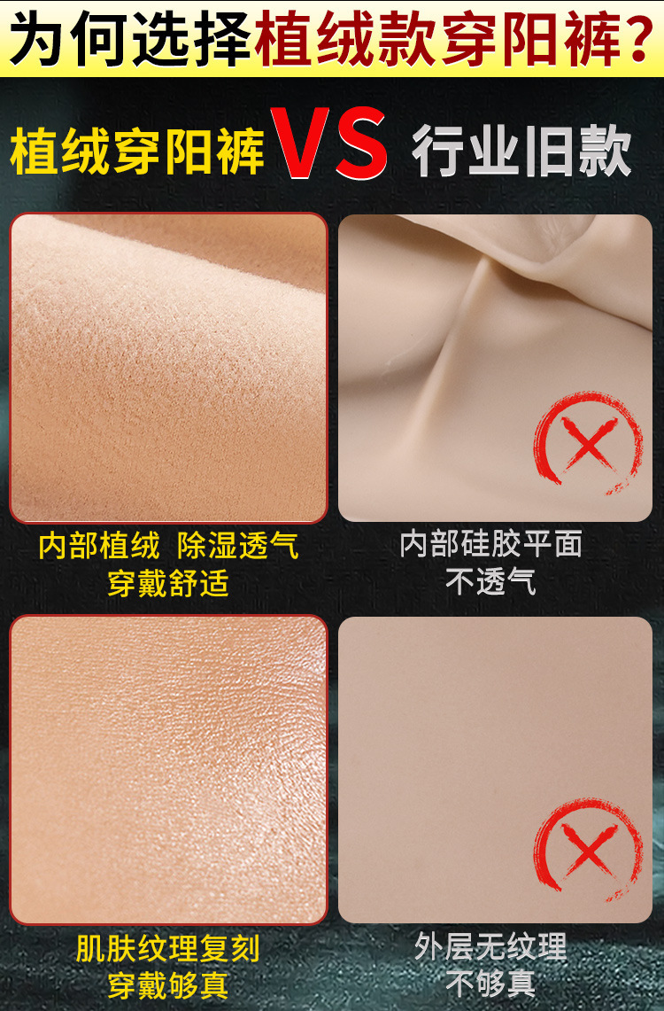 Wearable Silicone Strap-on Pants with Hollow and Solid Options, Multiple Sizes — detail image 9