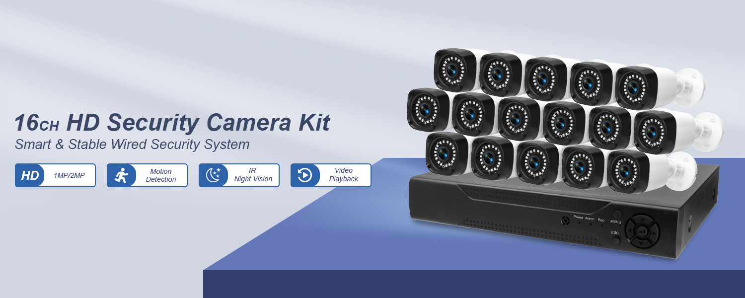 AHD CCTV surveillance set, 4/8/16 channel, high resolution, night vision