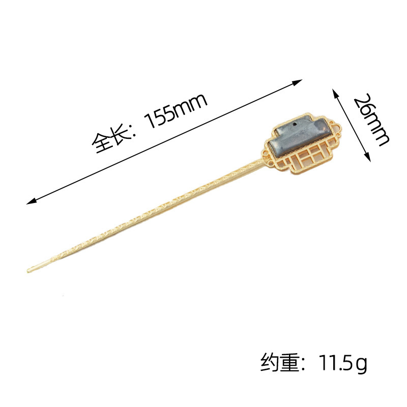 古風ヘアピンdiy宋錦貼り布芸蓋付きヘアピン底胚保色合金部品材料|undefined
