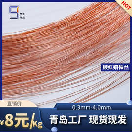 厂家批发镀铜铁丝盘丝轴丝0.35-4.0mm规格齐全diy手工穿件配饰