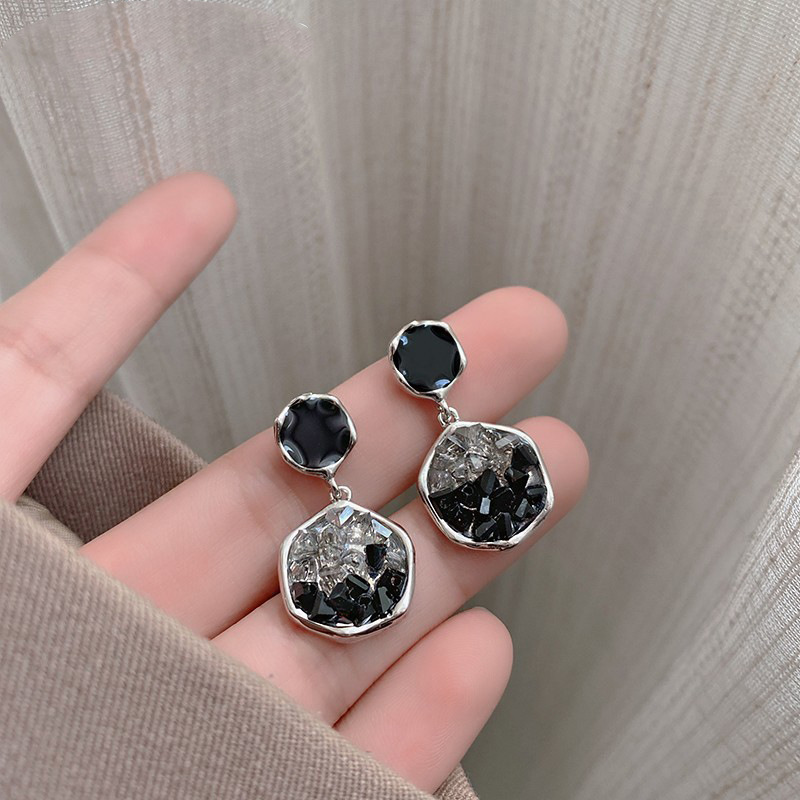 1 Pair Sweet Round Plating Inlay Alloy Artificial Diamond Drop Earrings display picture 2