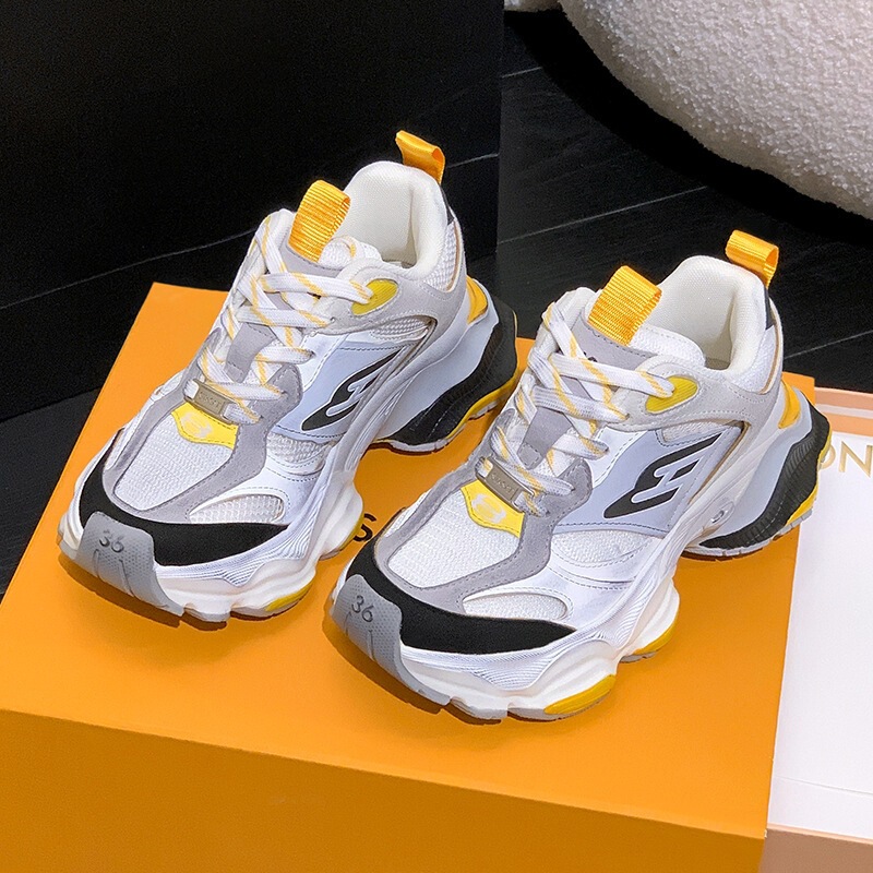 2025 New Thick-Soled Couple's Style Color-Washed Comfortable Dad Shoes, Tenth Generation Height-Increasing Casual Shoes, Mesh Breathable Sports Shoes