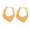 Retro earrings stainless steel, small design accessory, light luxury style, 750 sample gold