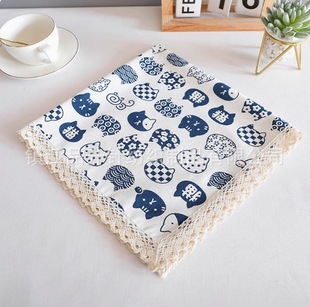 Foreign Trade Export Order Batch Customized Tablecloth Printing Desktop Dustproof Cloth Lace Table Placemat