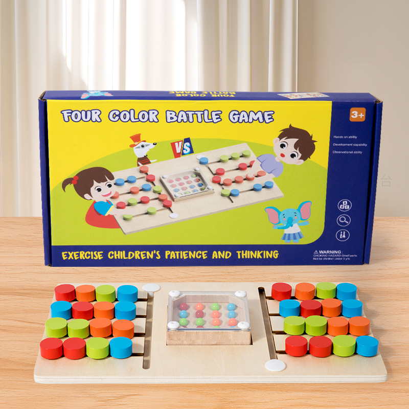 Madera Montessori Educación temprana, ayudas didácticas de madera, sacudir cuentas, rompecabezas, juguetes ocupados Montessori, tablero de equilibrio de batalla para niños