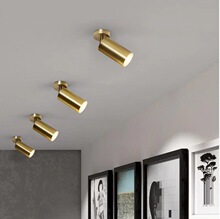 金色明装吸顶射灯led天花灯可调角度客厅家用展服装店铺商用