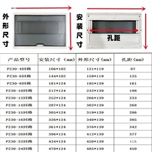PZ30回路箱塑料蓋板8/10/12/15/18/20配電箱面板空開箱電表箱蓋子