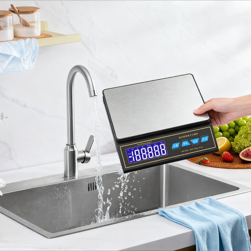 Weiheng B38 Waterproof Digital Scale, Household Kitchen Scale, 15Kg0.1G Baking Scale, Washable Stainless Steel Weiheng B38 Waterproof Digital Scale, Household Kitchen Scale, 15Kg0.1G Baking Scale, Washable Stainless Steel