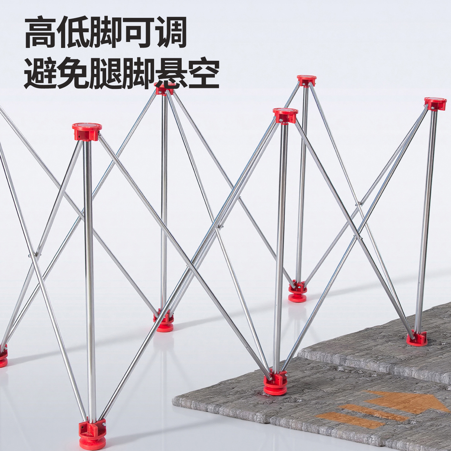 New Stainless Steel Spider-Leg Masonry Work Telescopic Foldable Thickened Woodworking Workbench Temporary Construction Support