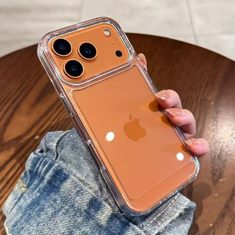Space Shell Suitable for Iphone17Pro Mobile Phone Case Female Apple 17Air Transparent All-Inclusive Anti-Fall Protective Cover Fine Hole