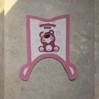 Electric vehicle foot mat Vehicle Foot Pad Light 70-m - light-7080-h-strawberry-bear