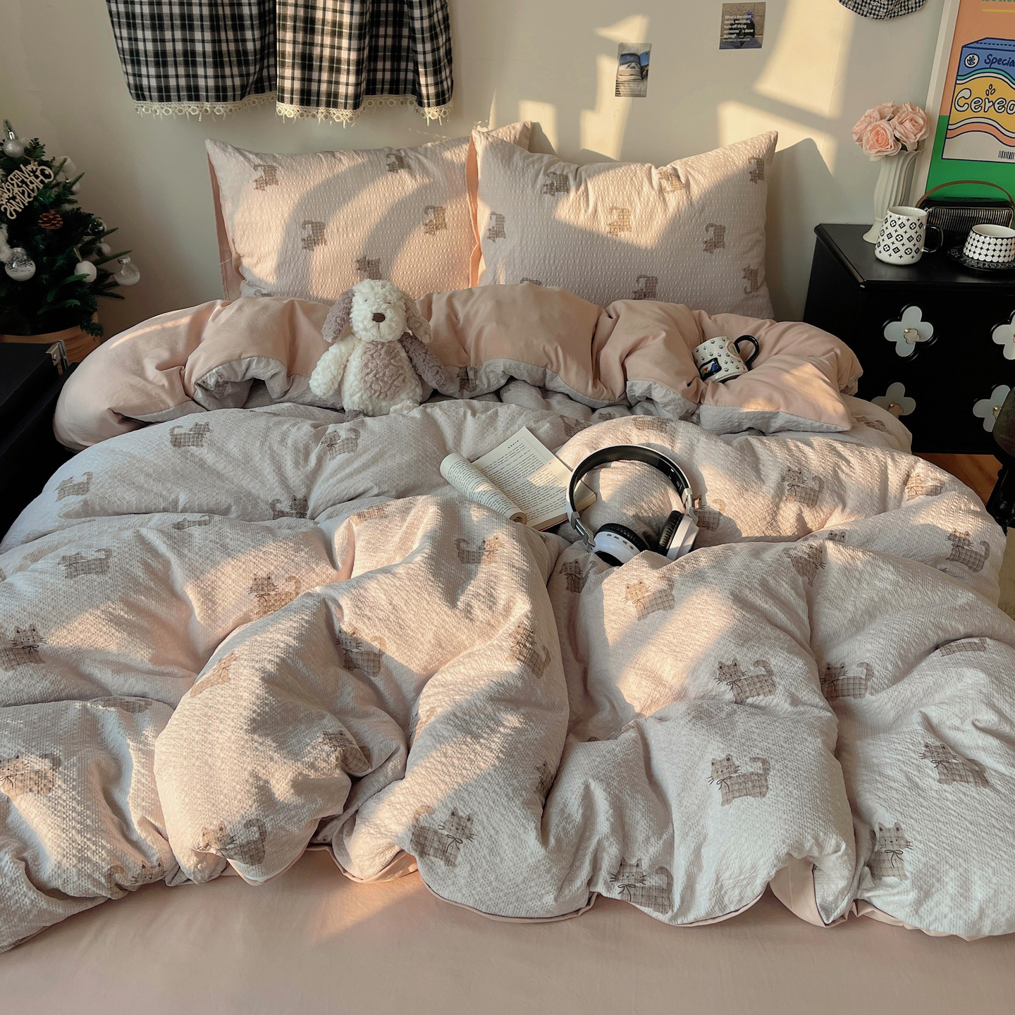 넥타이 고양이 [A등급 영유아용, 부드럽고 편안하며 통기성 우수]
