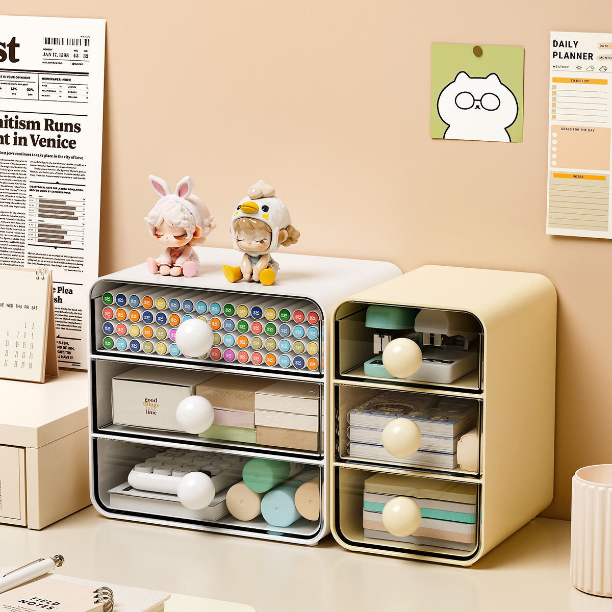 Desktop storage box student ins stationery hand account storage…