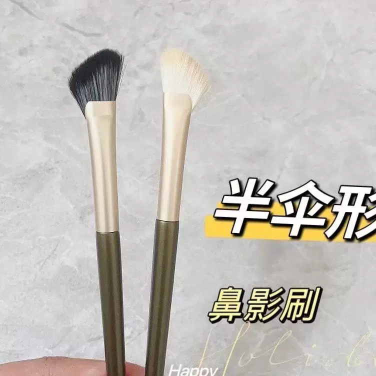 新款镰刀鼻影刷斜角侧影修容刷阴影晕染刷鼻梁半扇形平价化妆刷