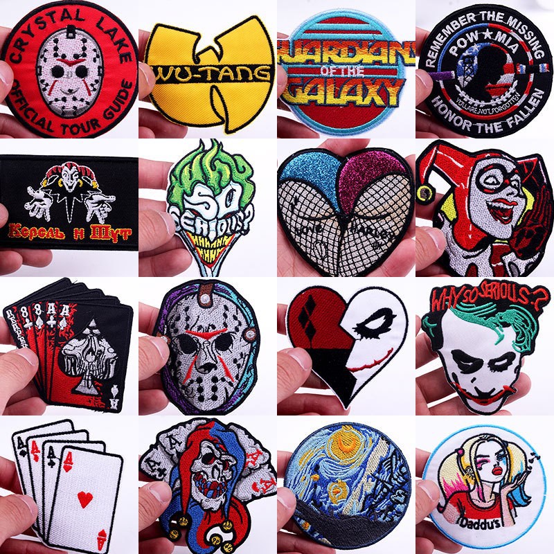 14g Weight Clothing Sticker Patches Classification 1 Piece Quantity Cloth Material Gossip, Poker Pattern Retro, Classic Style Style 1 Piece Retro Classic Style Gossip Poker Cloth Clothing Sticker Patches 6