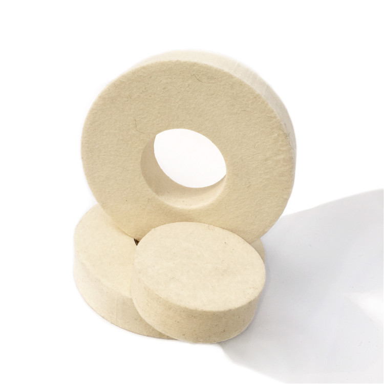 工业高密度防尘吸油羊毛毡羊毛抛光轮细白毛毡抛光轮