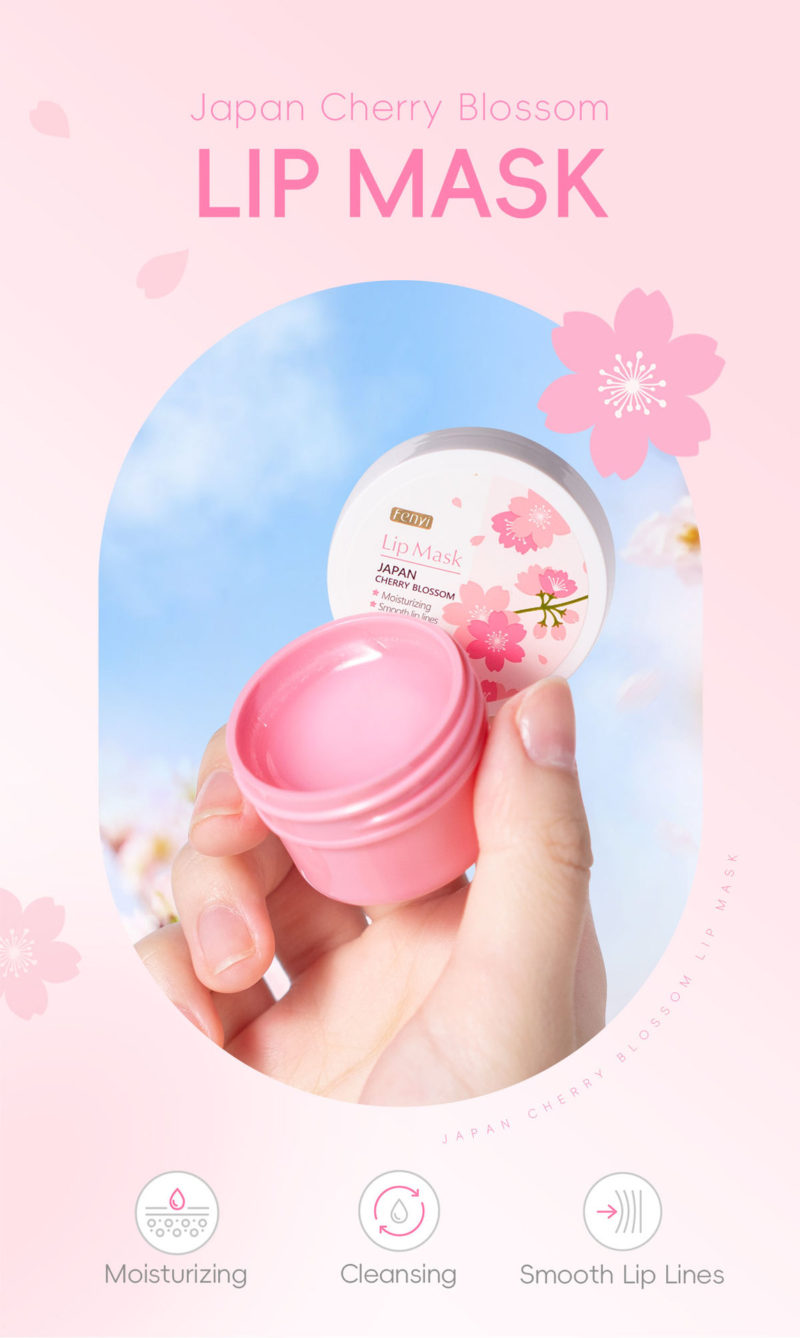 Cross-border Fenyi Japanese Cherry Blossom Lip Mask 15g Hydrating, Moisturizing and Nourishing Lip Beautifying Skin care lip Mask wholesale undefined
