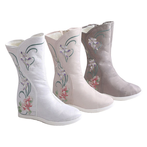  hanfu with cotton boots shoes embroidered shoes wholesale high ancient Chinese hanfu shoes drama