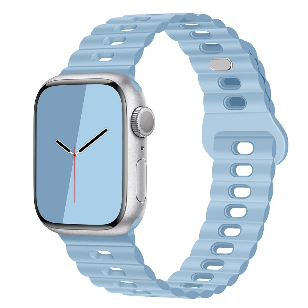Apple, силиконовый браслет для часов, двухцветные дышащие спортивные часы