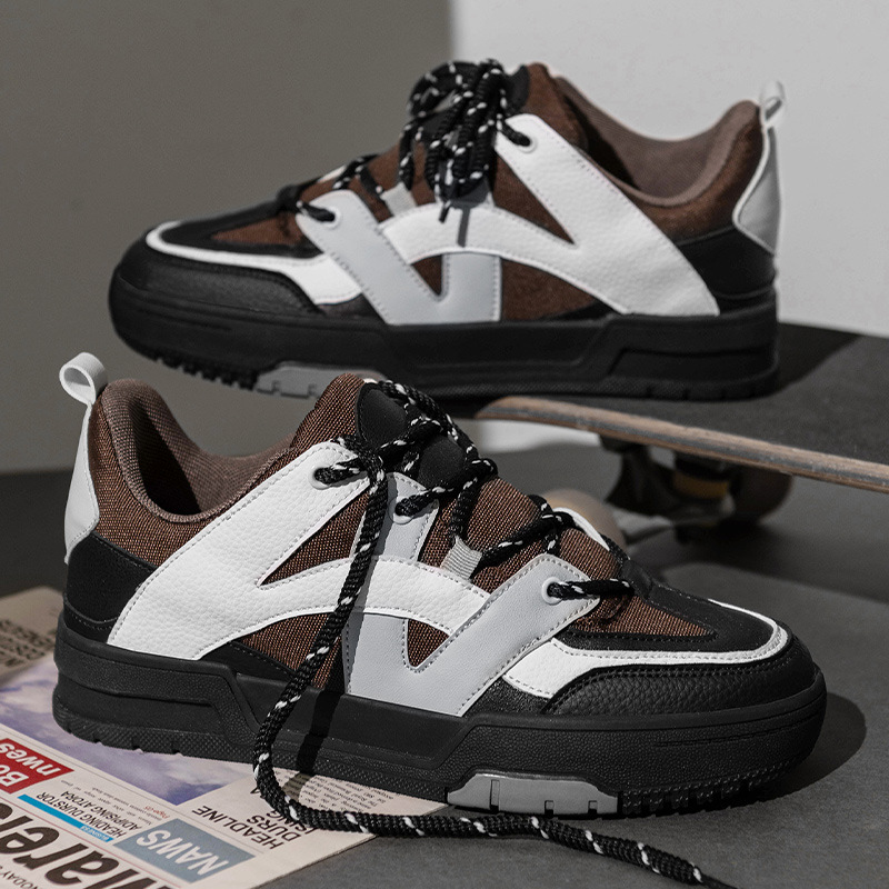 Baskets skate cuir low top tendances décontractées pour couples_voghion.com