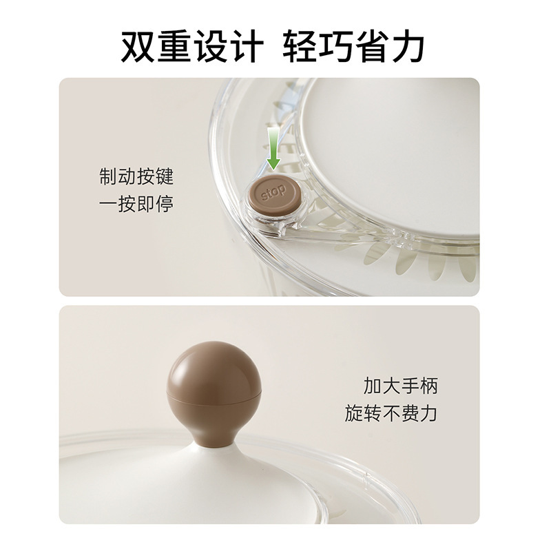 FaSoLa沥水篮厨房水果沙拉手动高速离心甩干沥水器多用果蔬脱水器|undefined