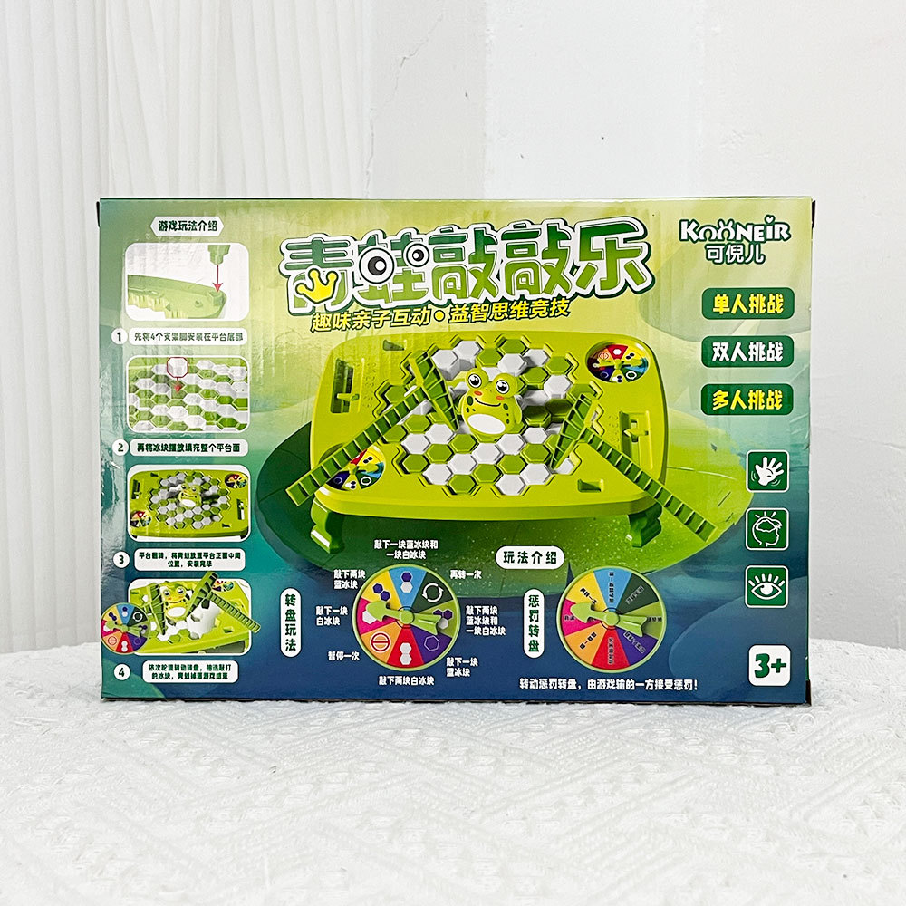 Frog Knock Music Ice Break pingüinos niños hielo juguetes de mesa padres-hijos interactivos juguetes de puzzle regalo de jardín de infantes