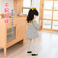 秋冬新款兒童襪精梳棉蝴蝶結公主風女童中筒棉襪花邊襪無跟小腿襪