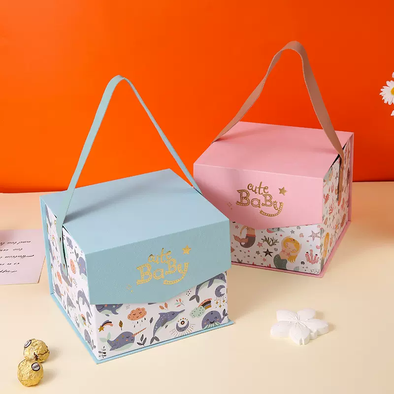 幼儿园儿童礼物礼盒玩具零食包装盒生日满月伴手礼宝宝卡通礼品盒