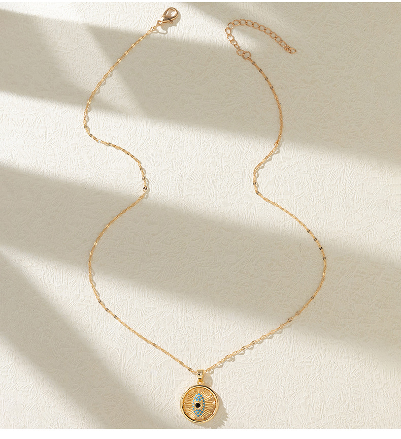 Fashion Geometric Copper Plating Zircon Pendant Necklace 1 Piece