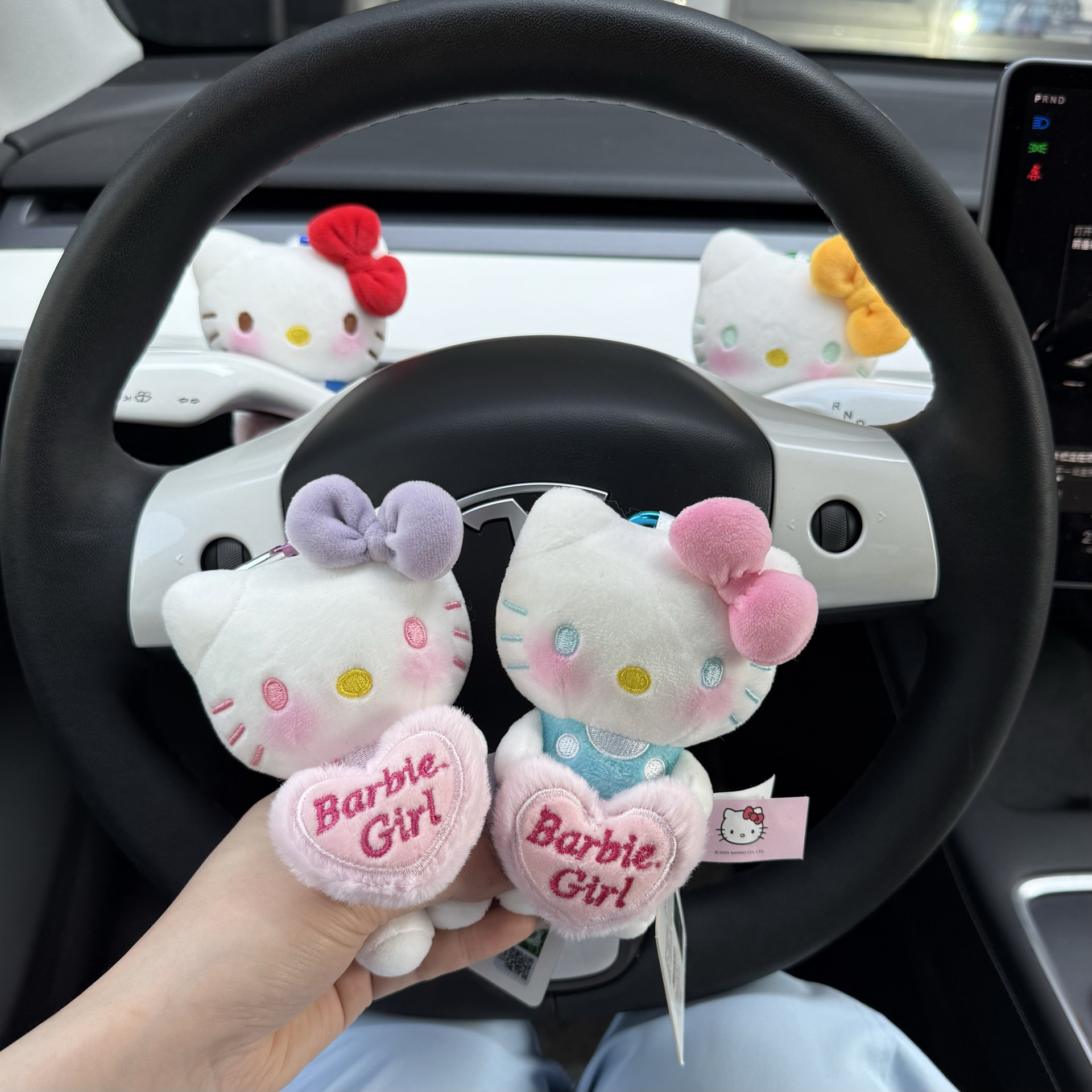 Nuevo 2025 clásico Kitty coche de marchas decoraciones limpiadores de automóviles luces de dirección decoración regalo de nuevo coche