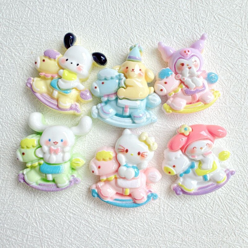 Bright Riding Trojan Horse Sanrio Parchal Dog Resin Accessories DIY Cream Glue Mobile Phone Case Hair Accessories Headline Material Bright Riding Trojan Horse Sanrio Parchal Dog Resin Accessories DIY Cream Glue Mobile Phone Case Hair Accessories Headline Material