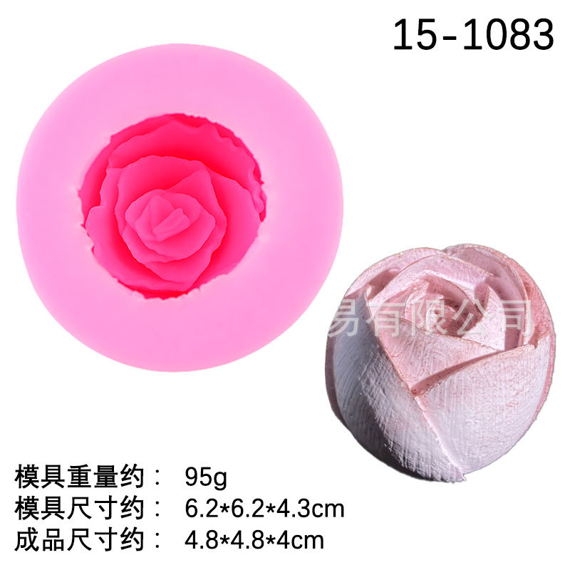 Simulación tridimensional forma de flor de tulipán molde de silicona DIY vela aromaterapia flor artificial molde epoxi accesorios de decoración de mesa