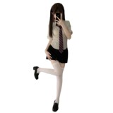 Оригинальная студенческая юбка в складку, корсет, сексуальная рубашка, дизайнерский лонгслив, тренд сезона, по фигуре